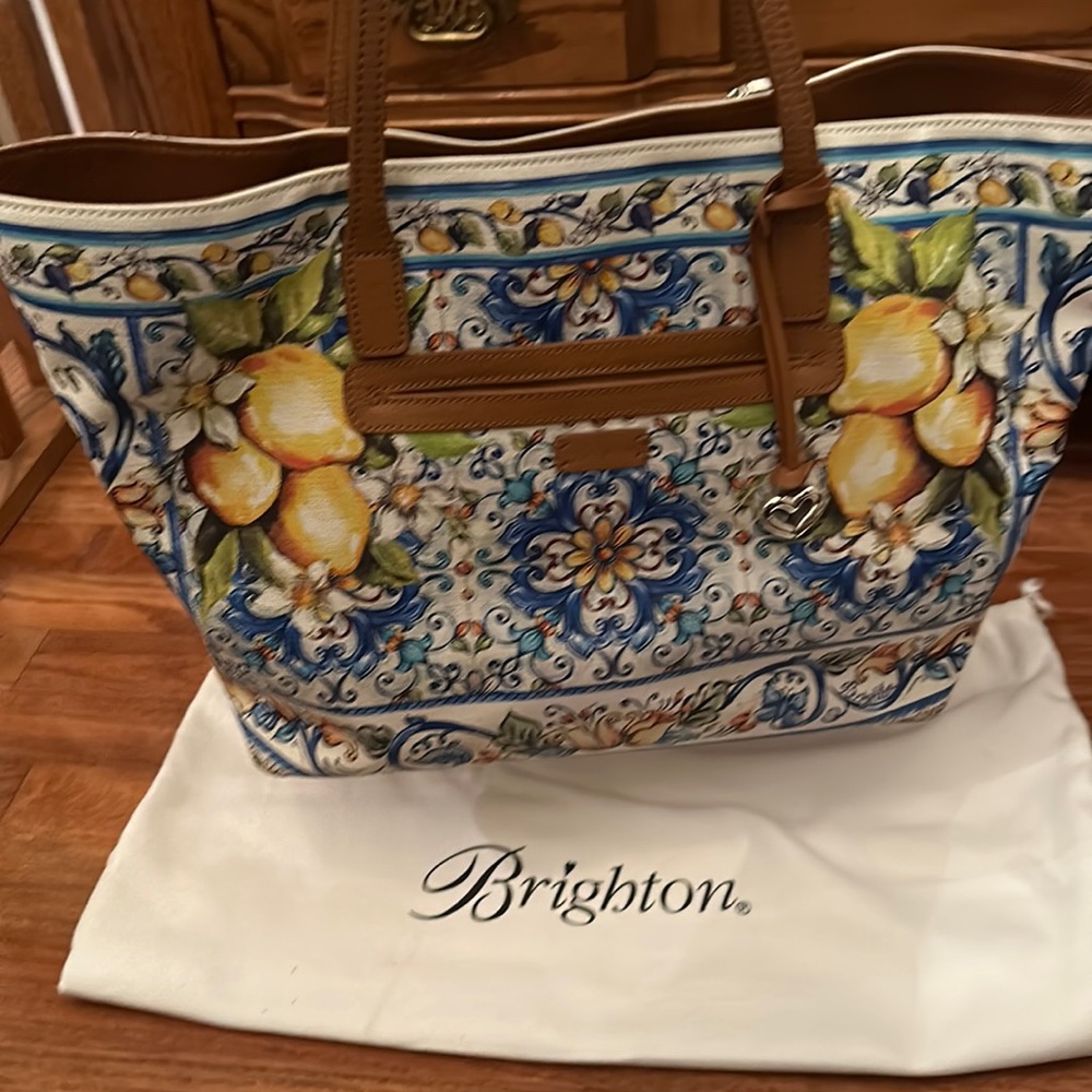 Brighton Women's Floral Tote Bag - Multicolor Lemon
